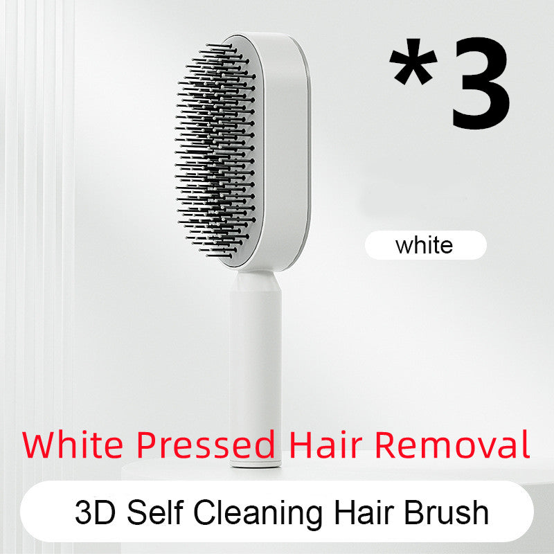 Hair Brush For Women Self Cleaning Hair Brush For Women One-key Cleaning Hair Loss Airbag Massage Scalp Comb Anti-Static Hairbrush