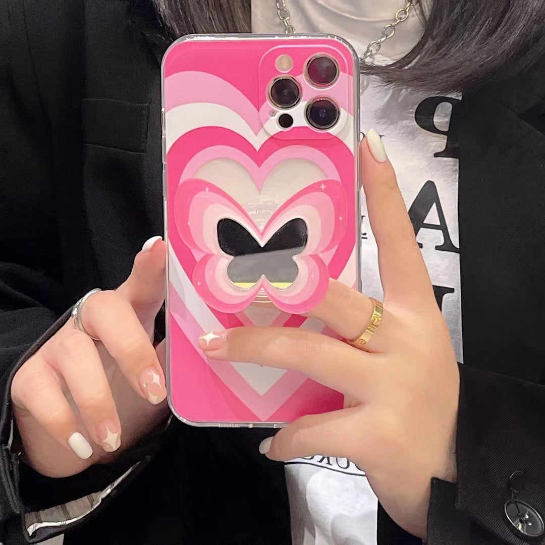 Stylish Phone Cases Ladies Phone Cover Color Butterfly Stand Silicone Phone Case