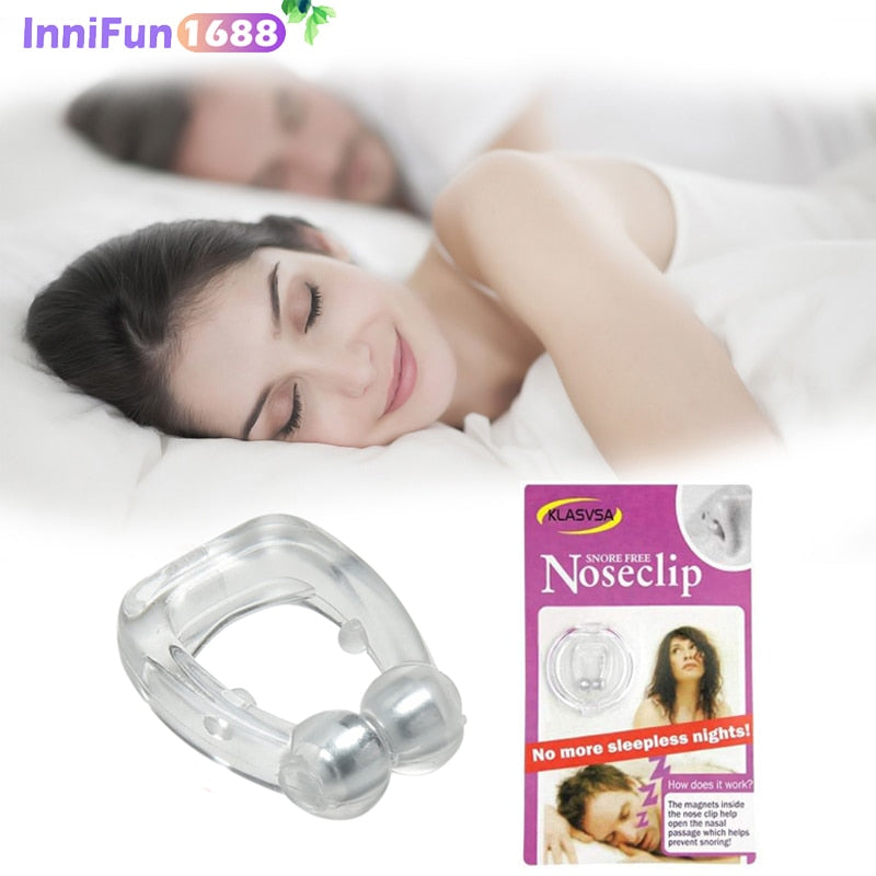 Stop Snoring Nose Clip Silicone Magnetic Anti Snore Stop Snoring Nose Clip Sleep Tray Sleeping Aid Apnea Guard Night Device