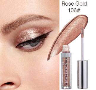 Eyeshadow Foe Women and Girls PHOERA Magnificent Metals Glitter and Glow Liquid Eyeshadow 12 Colors