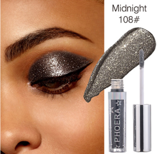 Eyeshadow Foe Women and Girls PHOERA Magnificent Metals Glitter and Glow Liquid Eyeshadow 12 Colors