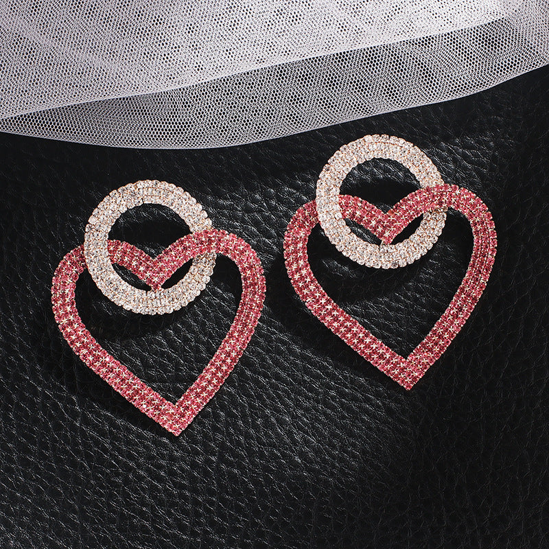 Heart Shape Earrings Fashion peach Heart Accessories Earrings