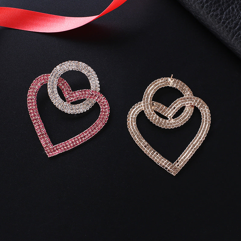 Heart Shape Earrings Fashion peach Heart Accessories Earrings