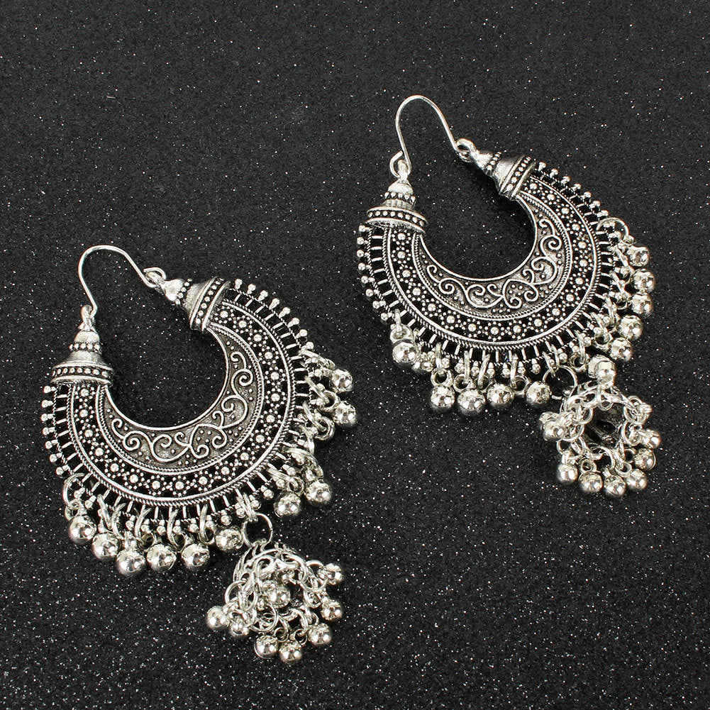 Earrings with Diamond Lens Bell Tassel Earrings Diamond Lens Earrings Vintage Earrings Bell Earrings Earrings