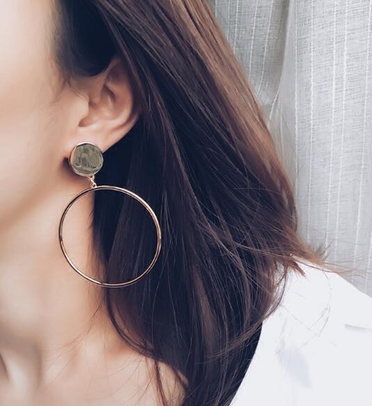 Simple Style Temperament Earrings Japanese And Korean Large Circle Earrings Earrings Earrings Earrings Women