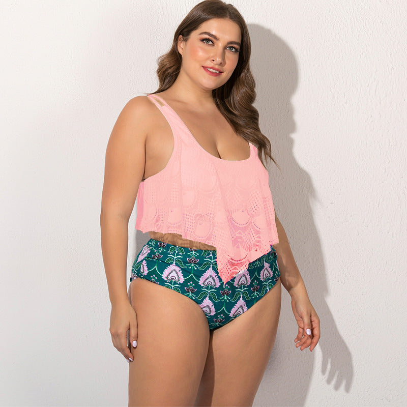 Swim Wear Women's Split Plus Size Bikini Swimwear Tankins