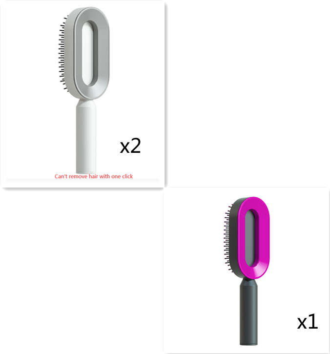 Hair Brush For Women Self Cleaning Hair Brush For Women One-key Cleaning Hair Loss Airbag Massage Scalp Comb Anti-Static Hairbrush