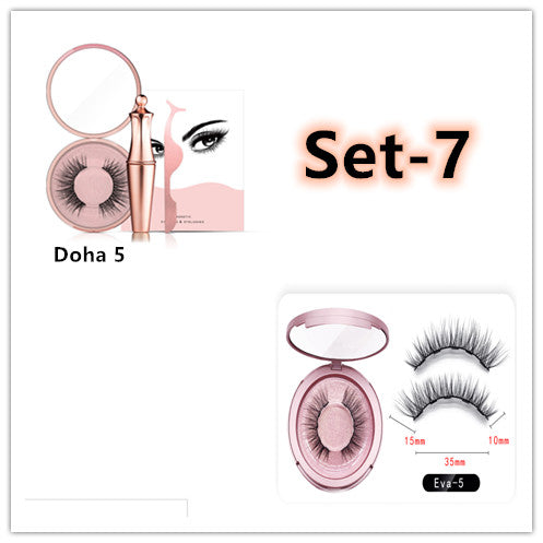 Liquid Eyeliner Natural Long Lasting Magnetic Liquid Eyeliner & Magnetic False Eyelashes & Tweezer Set Make up Set