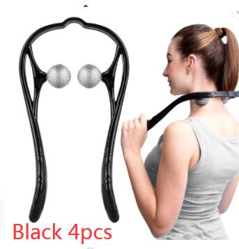 Neck Massageador Plastic Pressure Point Therapy Neck Massageador Massagem Relieve Hand Roller Neck Massager For Neck Shoulder Trigger Point