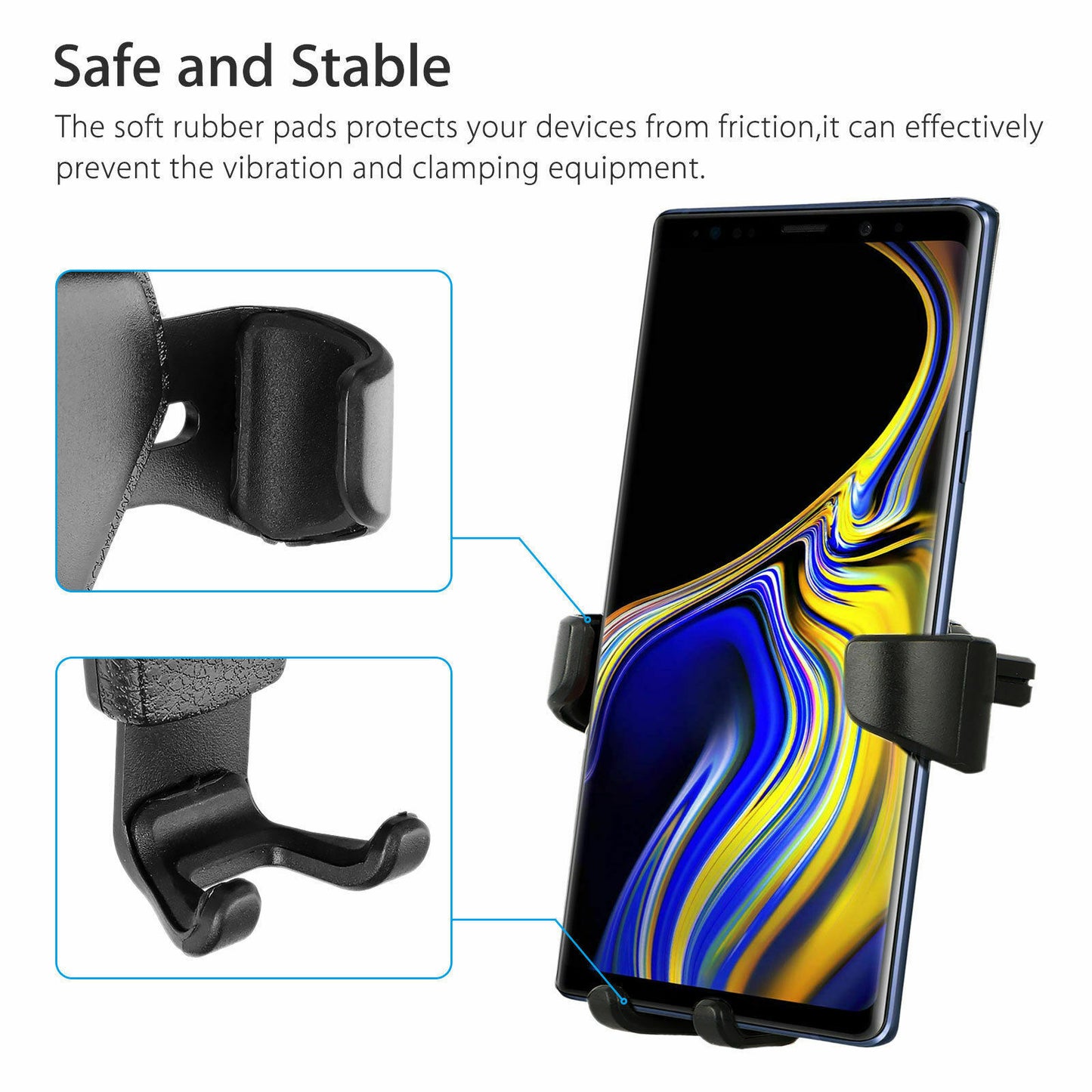 Car Mount Holder Stand Air Vent Cradle For Mobile Cell Phone Gravity Car Mount Air Vent Phone Holder For I Phone X XR XS Max S Amsung S10 Note9