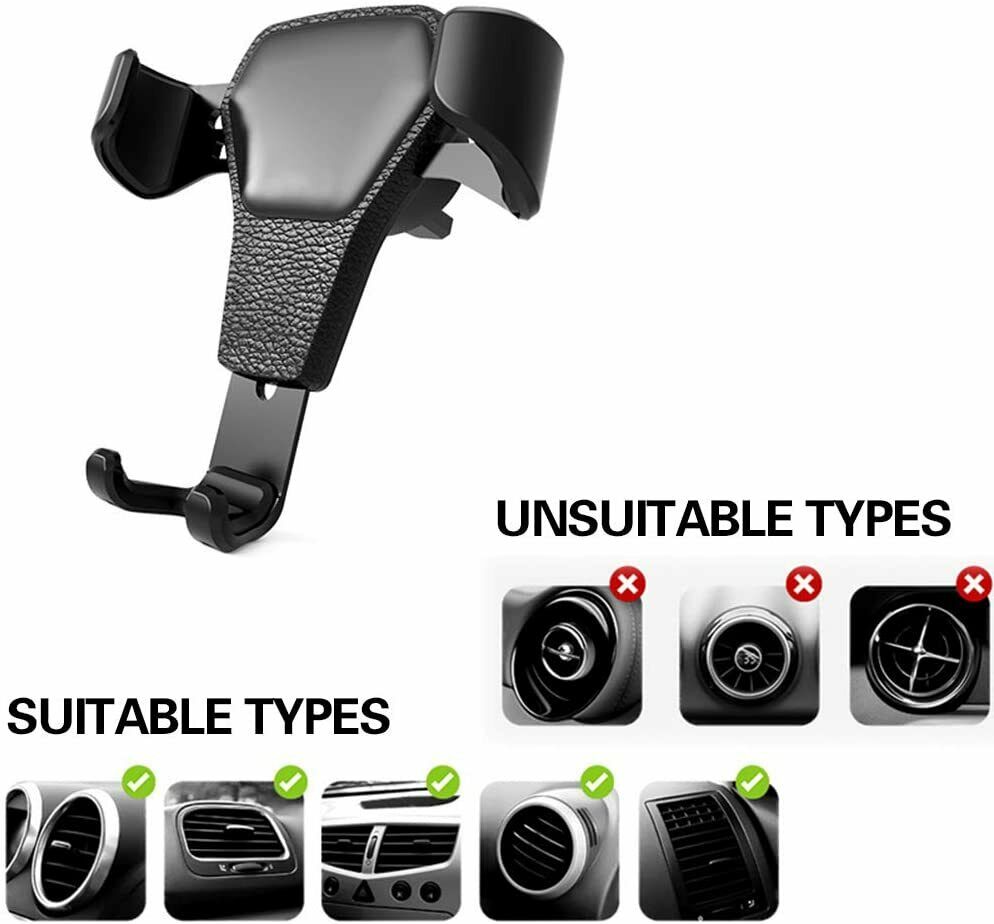 Car Mount Holder Stand Air Vent Cradle For Mobile Cell Phone Gravity Car Mount Air Vent Phone Holder For I Phone X XR XS Max S Amsung S10 Note9