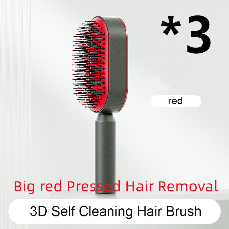 Hair Brush For Women Self Cleaning Hair Brush For Women One-key Cleaning Hair Loss Airbag Massage Scalp Comb Anti-Static Hairbrush