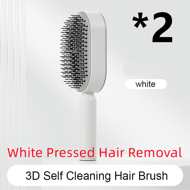 Hair Brush For Women Self Cleaning Hair Brush For Women One-key Cleaning Hair Loss Airbag Massage Scalp Comb Anti-Static Hairbrush