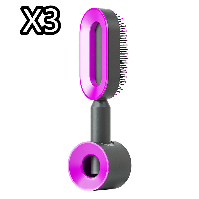 Hair Brush For Women Self Cleaning Hair Brush For Women One-key Cleaning Hair Loss Airbag Massage Scalp Comb Anti-Static Hairbrush