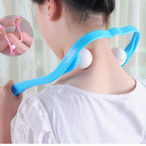 Neck Massageador Plastic Pressure Point Therapy Neck Massageador Massagem Relieve Hand Roller Neck Massager For Neck Shoulder Trigger Point