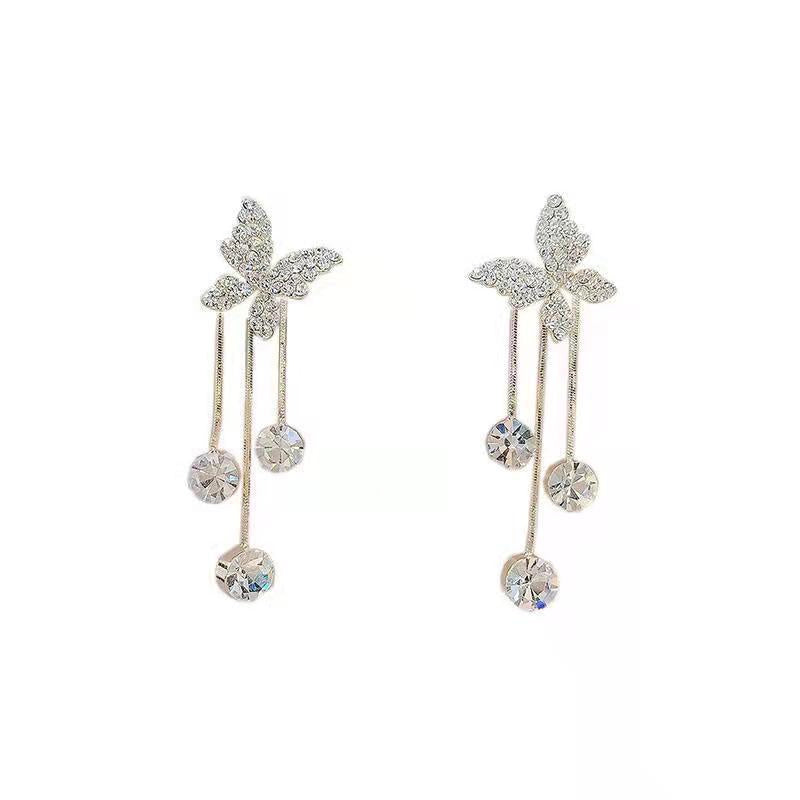 Fashion Jewelry Shiny Butterfly Earrings