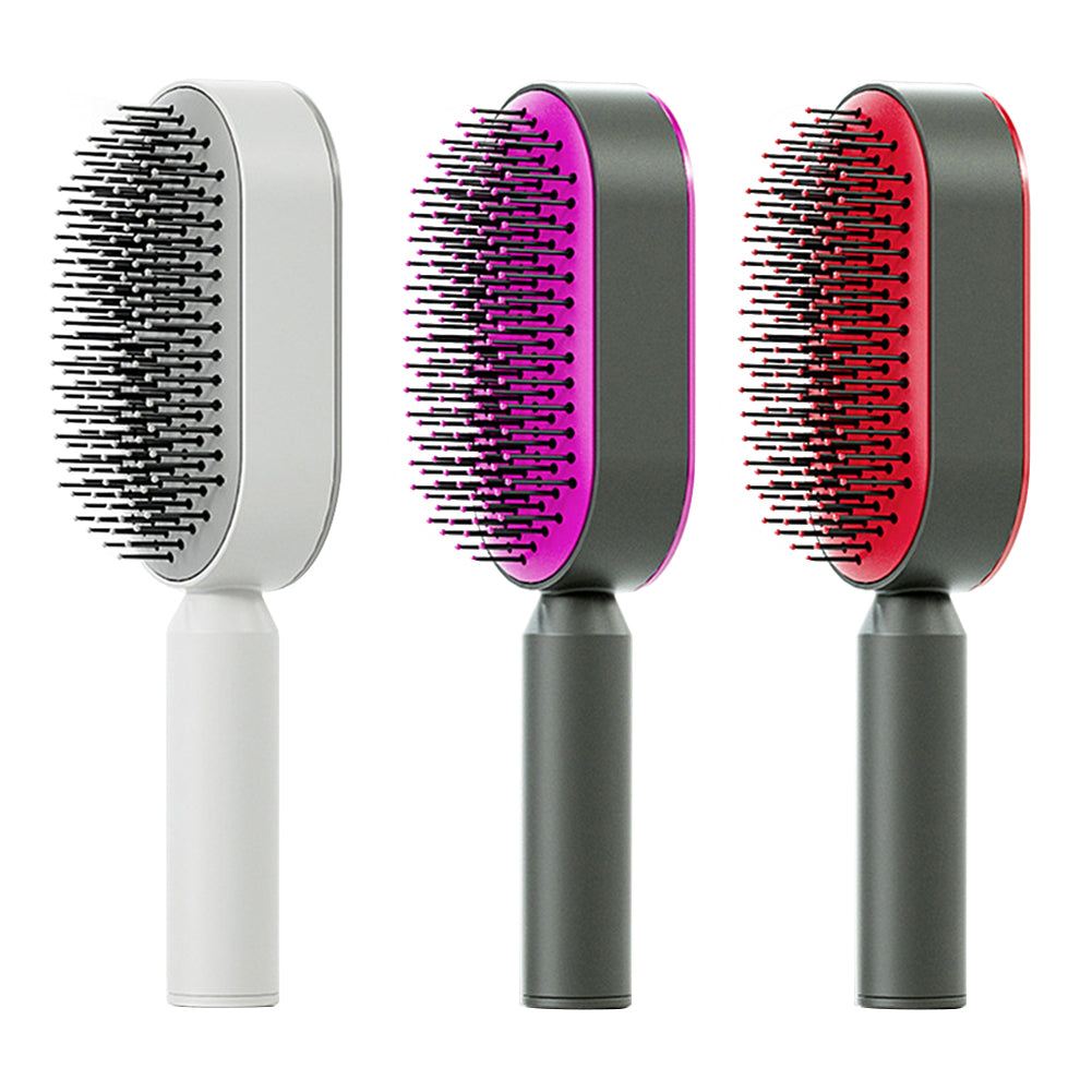 Hair Brush For Women Self Cleaning Hair Brush For Women One-key Cleaning Hair Loss Airbag Massage Scalp Comb Anti-Static Hairbrush