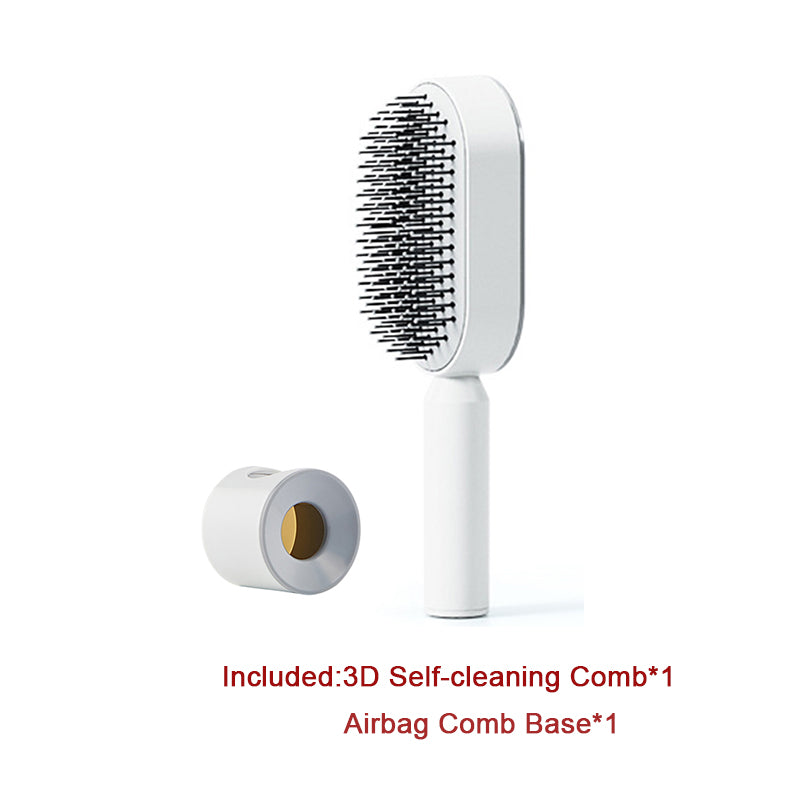 Hair Brush For Women Self Cleaning Hair Brush For Women One-key Cleaning Hair Loss Airbag Massage Scalp Comb Anti-Static Hairbrush