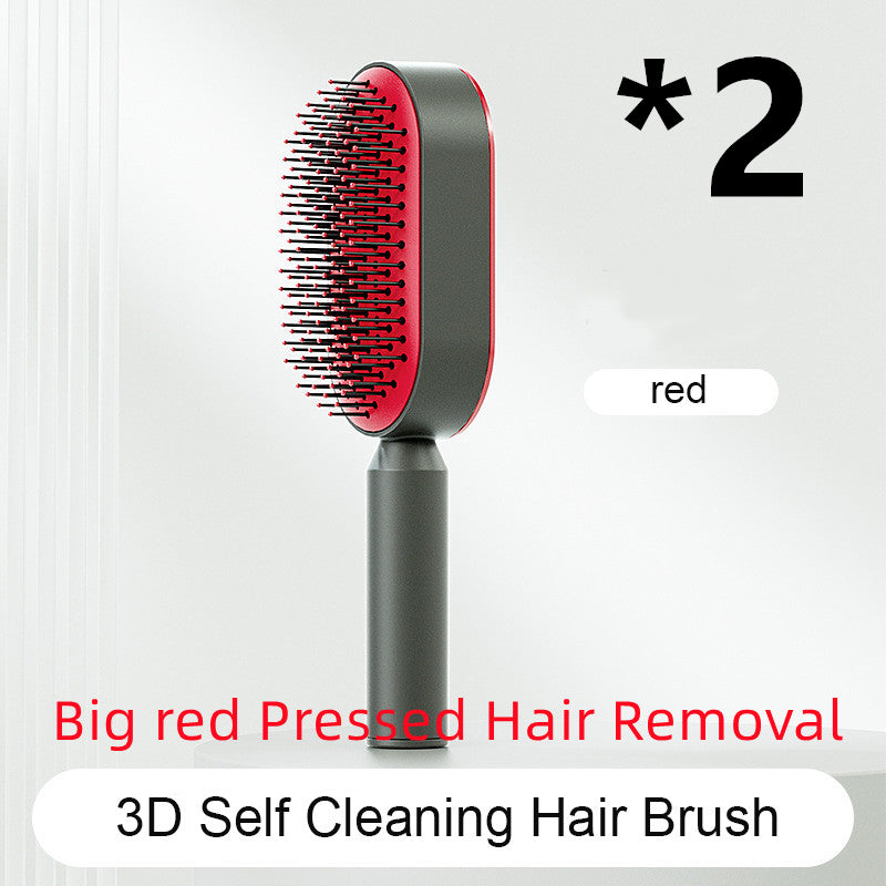 Hair Brush For Women Self Cleaning Hair Brush For Women One-key Cleaning Hair Loss Airbag Massage Scalp Comb Anti-Static Hairbrush