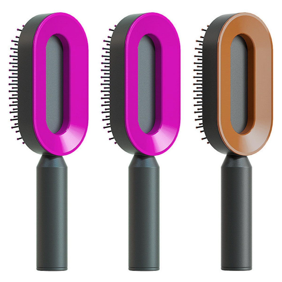 Hair Brush For Women Self Cleaning Hair Brush For Women One-key Cleaning Hair Loss Airbag Massage Scalp Comb Anti-Static Hairbrush