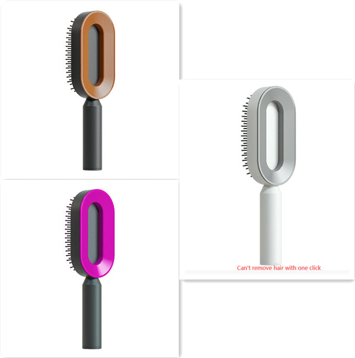 Hair Brush For Women Self Cleaning Hair Brush For Women One-key Cleaning Hair Loss Airbag Massage Scalp Comb Anti-Static Hairbrush