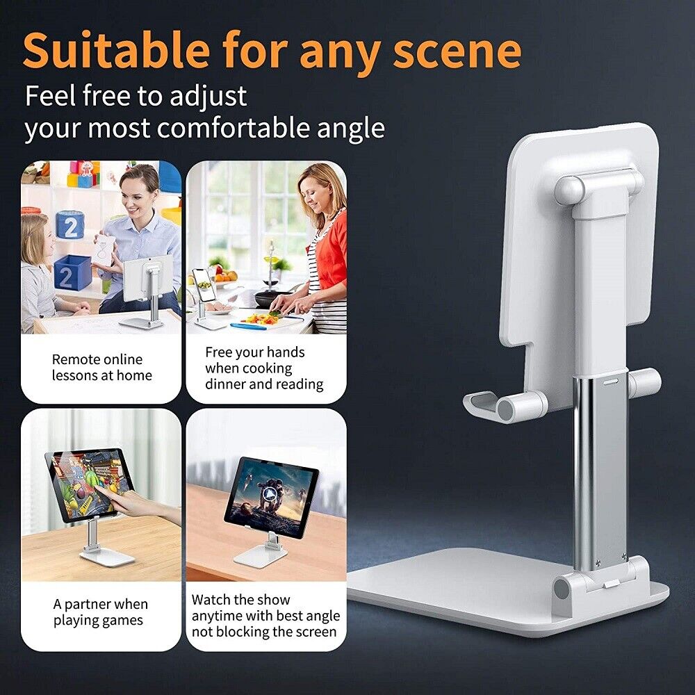 Phone Stand Desktop Holder Tablet Stand Mount Mobile Phone Desktop Tablet Holder Table Cell Foldable Extend Support Desk Mobile Phone Holder Stand