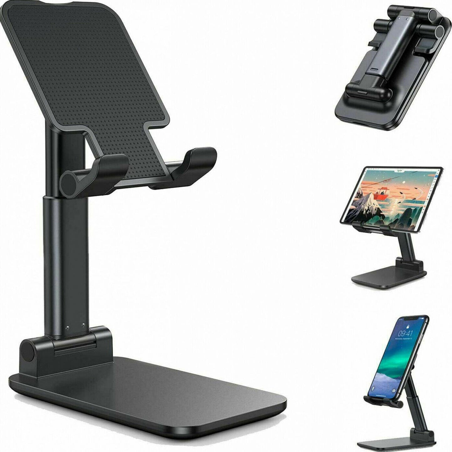 Phone Stand Desktop Holder Tablet Stand Mount Mobile Phone Desktop Tablet Holder Table Cell Foldable Extend Support Desk Mobile Phone Holder Stand