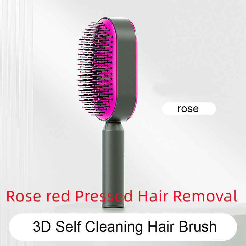 Hair Brush For Women Self Cleaning Hair Brush For Women One-key Cleaning Hair Loss Airbag Massage Scalp Comb Anti-Static Hairbrush