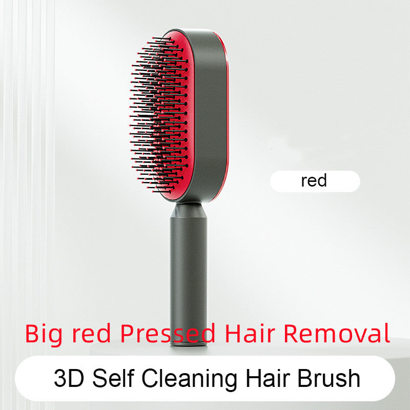 Hair Brush For Women Self Cleaning Hair Brush For Women One-key Cleaning Hair Loss Airbag Massage Scalp Comb Anti-Static Hairbrush