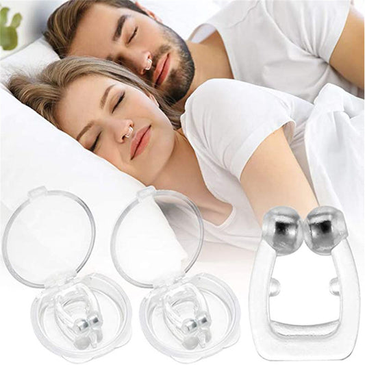 Stop Snoring Nose Clip Silicone Magnetic Anti Snore Stop Snoring Nose Clip Sleep Tray Sleeping Aid Apnea Guard Night Device