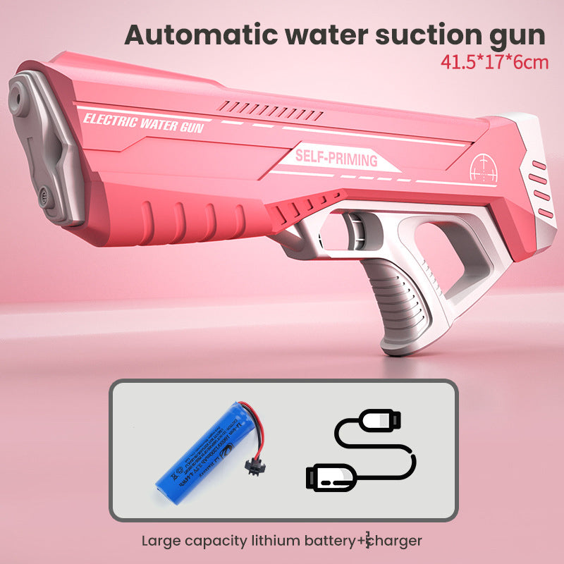 Water Gun For Babies Space Water Gun Electric Automatic Water Absorption Water Fights Toy Outdoor Beach Swimming Pool Bath Toys For Children Kid Gift