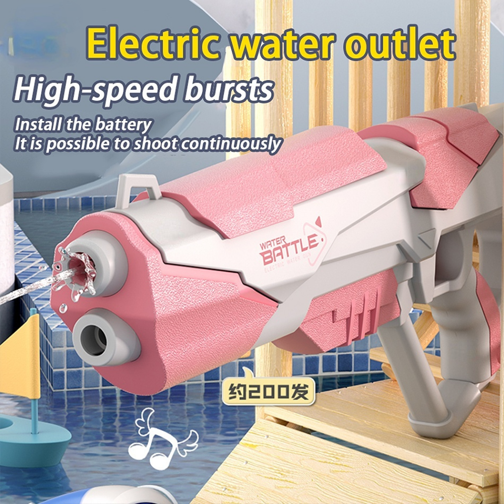 Water Gun For Babies Space Water Gun Electric Automatic Water Absorption Water Fights Toy Outdoor Beach Swimming Pool Bath Toys For Children Kid Gift